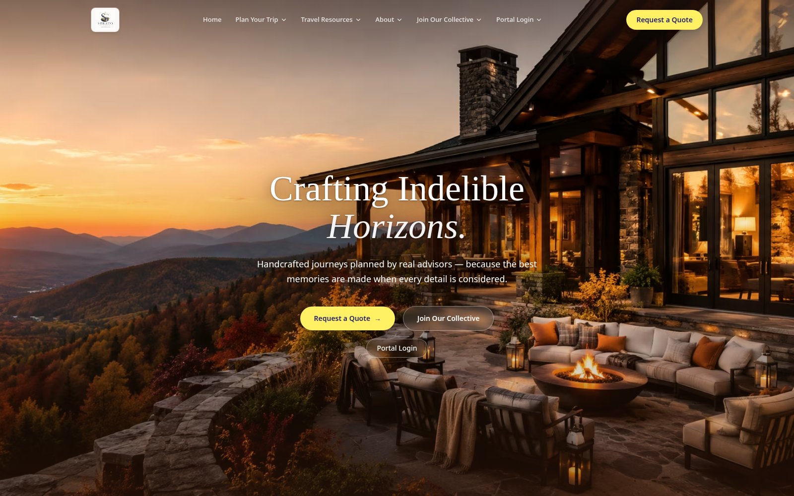 Strato Curated Collective — website screenshot